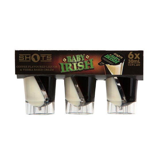 Picture of Shots Baby Irish Coffee & Cream Liqueur 6x30ml