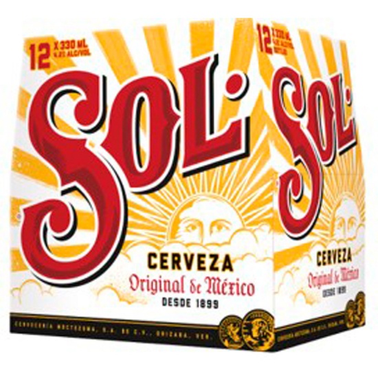 Picture of Sol Mexican Beer Bottles 12x330ml