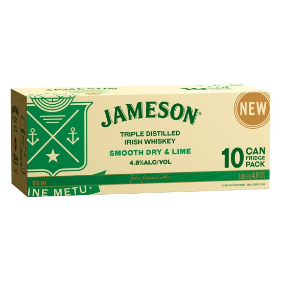 Picture of Jameson Smooth Dry & Lime 4.8% Cans 10x375ml