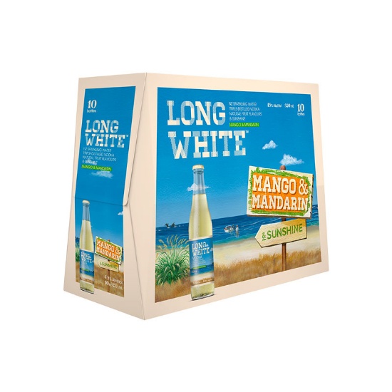 Picture of Long White Vodka Mango & Mandarin 4.8% Bottles 10x320ml