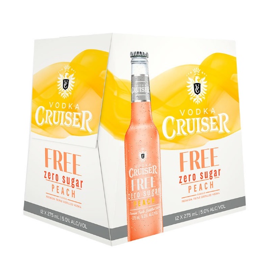 Picture of Cruiser Free Zero Sugar Peach 5% Bottles 12x275ml