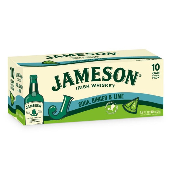 Picture of Jameson Soda Ginger & Lime 4.8% Cans 10x375ml