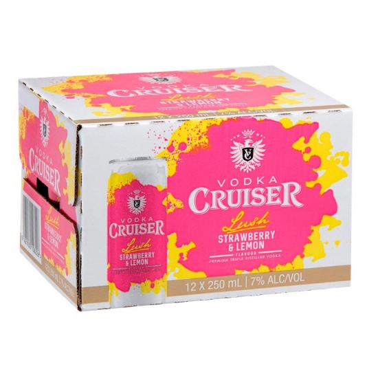 Picture of Cruiser Lush Strawberry & Lemon 7% Cans 12x250ml