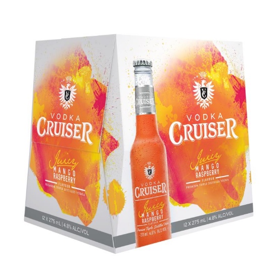 Picture of Cruiser Juicy Mango Raspberry 4.8% Bottles 12x275ml