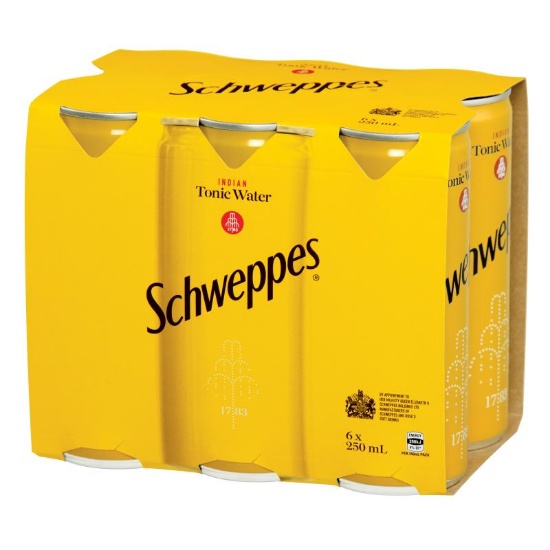 Picture of Schweppes Indian Tonic Water Cans 6x250ml