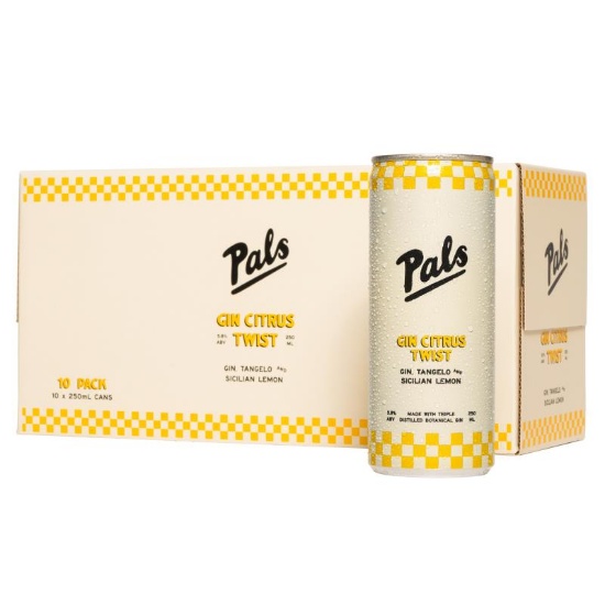 Picture of Pals Gin Citrus Twist Tangelo & Sicilian Lemon 5.8% Cans 10x250ml