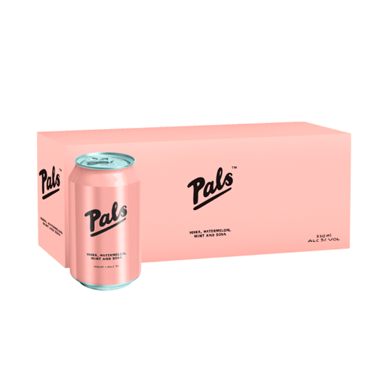 Picture of Pals Vodka, Watermelon, Mint 5% Cans 10x330ml